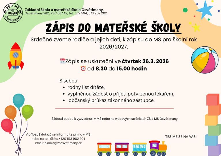 Zápis MŠ 